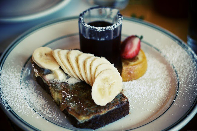 banana walnut french toast.