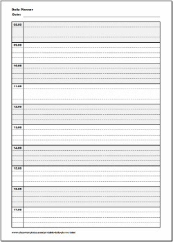 Selection of Printable Daily Planner formats