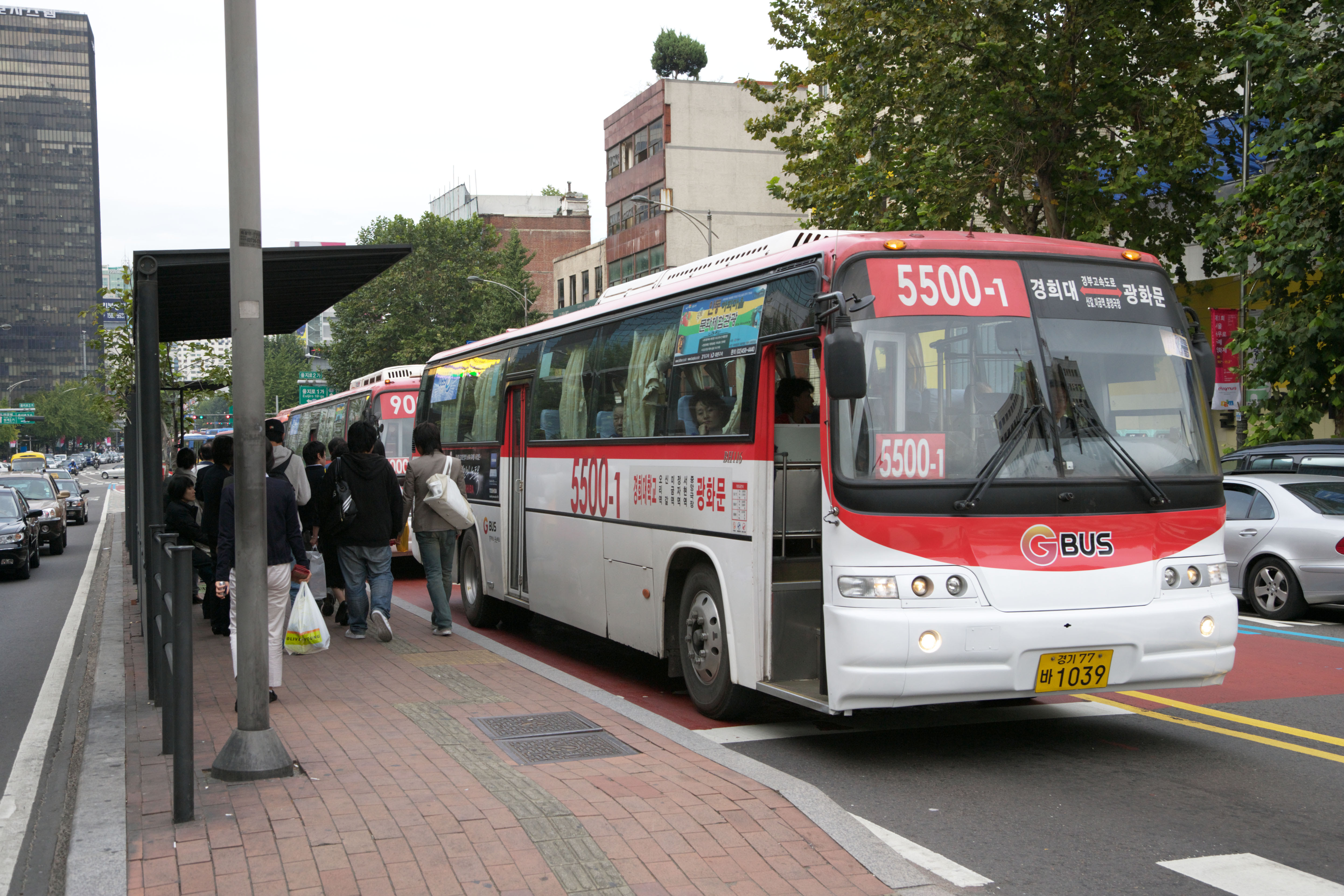 ゆんフリー写真素材集 No 4977 ソウルの路線バス 韓国 ソウル