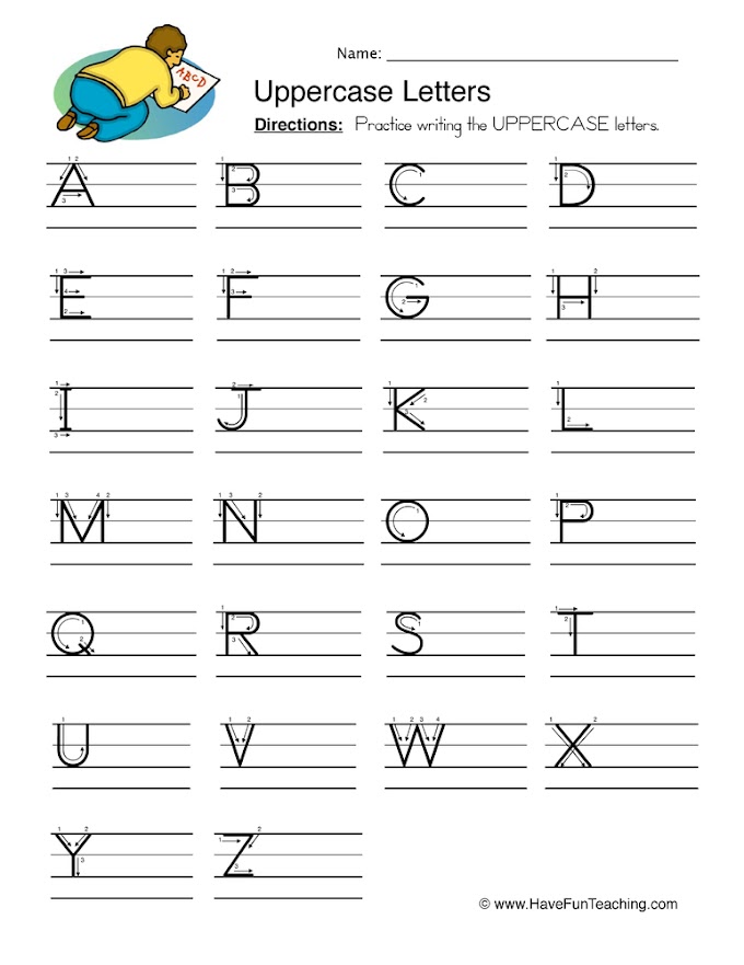 Teaching Kids How To Write Alphabet Free Printablel - Handwriting fonts for teaching children to write. D ... : If you are working on teaching your kindergartner their abcs, you will love all of our kindergarten alphabet resouces!