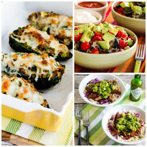 Twenty-Five+ Healthy Low-Carb Mexican Food Dinners for Cinco de Mayo [found on KalynsKitchen.com]