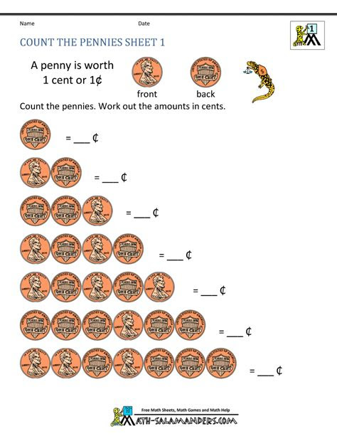 Kindergarten money worksheets will help children recognize coin values. free math money worksheets 1st grade