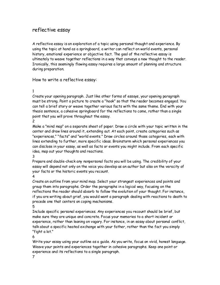 Reflective essay