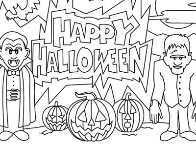 Coloring Pages Of Happy Halloween At Getdrawings Free Download