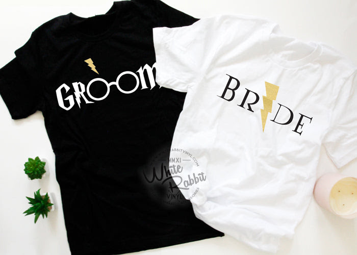 Hp Bride And Groom T Shirt Set White Rabbit Vinyl
