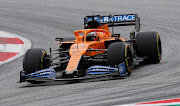 McLaren's Carlos Sainz during practice as F1 resumes during the Covid-19 pandemic. 