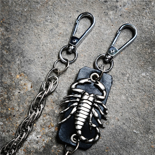 Title 7, Scorpion Thick Straps Metal Phants Zipper Waist...