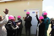 Minister of Human Settlement Lindiwe Sisulu, David Makhura, Mzwandile Masina and Paul Mashatile during the launch of the housing project in Duduza, Ekurhuleni. The area of development will be named after the founder of the ANC, John Dube. This will include business centres, hotel and a university. Photo Thulani Mbele. 10/10/2017