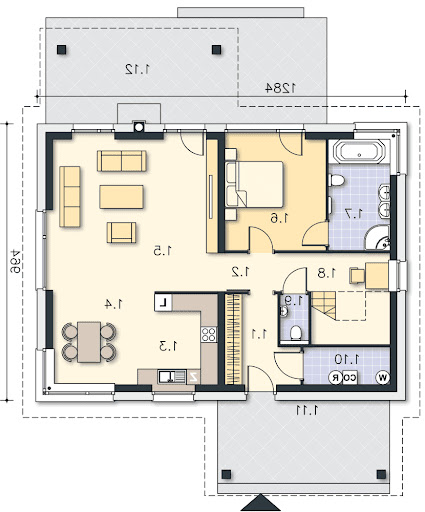 Pireus IV Pasywny 3c LDP03c - Rzut parteru