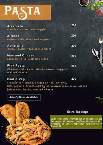 Froozo menu 