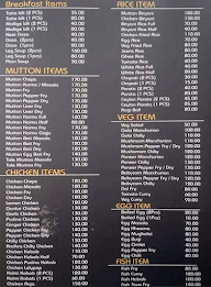 Sri Doddaiah Military Hotel menu 1