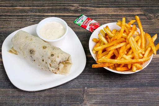 Special Chicken Shawarma With French Fries