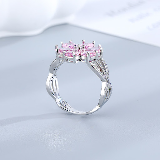 Title 3, Fashion Exquisite Sweet Flowers Ring Niche Cher...