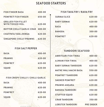 Sentosa MultiCuisine Restaurant menu 