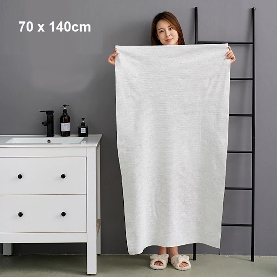 (Hcm) Khăn Tăm Nén Du Lịch 70X140Cm Chất Liệu Vải Không Dệt - Khăn Tắm Du Lịch Sử Dụng 1 Lần Tiện Dụng Vệ Sinh