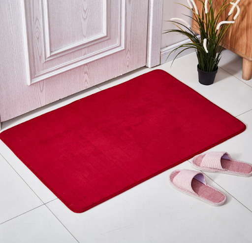 Title 10, Customizable Coral Velvet Bathroom Memory Foam ...