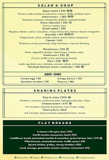 Eddies Bistro menu 