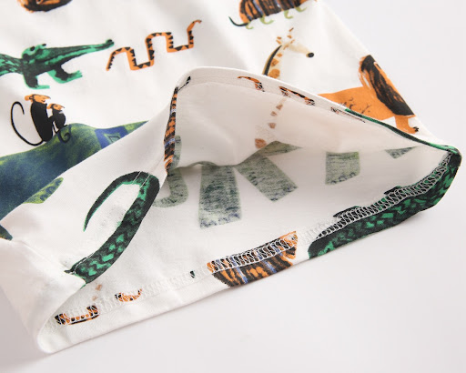 Title 7, Korean baby boy clothes, animal print short sle...