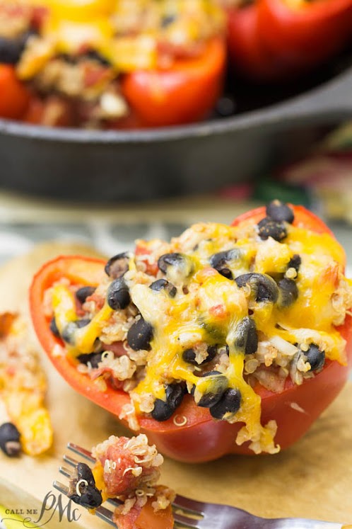 Southwestern Quinoa Stuffed Bell Peppers