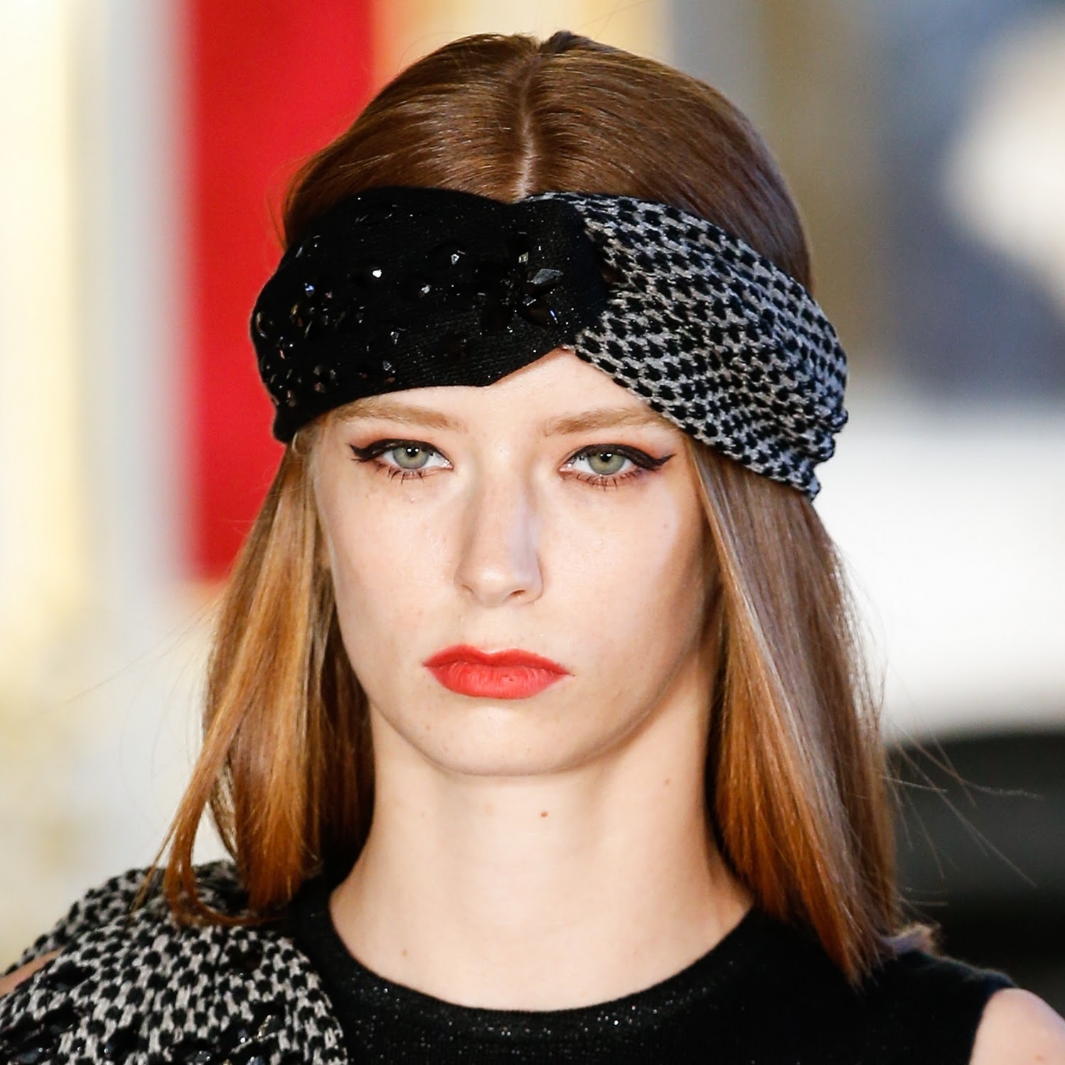 Seen on the catwalk: the bejewelled headband