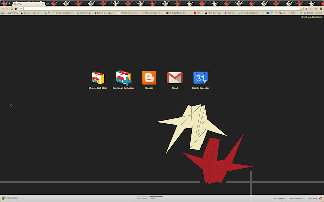 Honey & Red Paper Cranes chrome extension