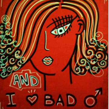 The bad girl style BD tableaux-pop-art-gais-colores-decoration-murale-atypique-artiste-peintre-barre-virginie-art-moderne-decoration-enfant-chambre-ado