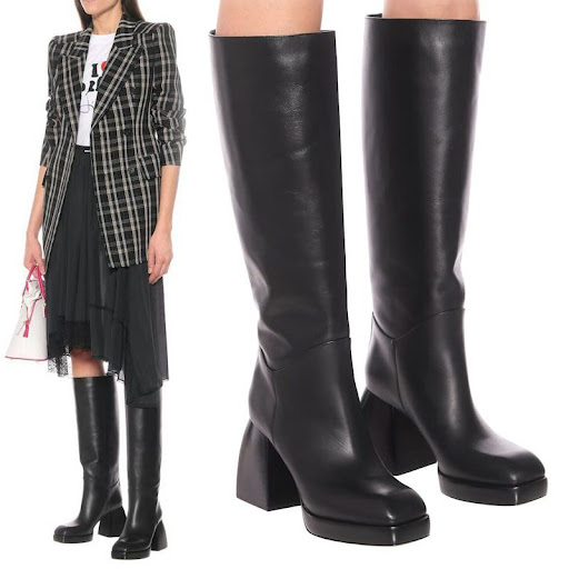 Title 6, Thick high-heeled platform catwalk boots, leath...
