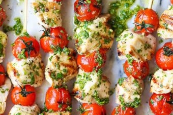 Chicken Pesto Kabobs