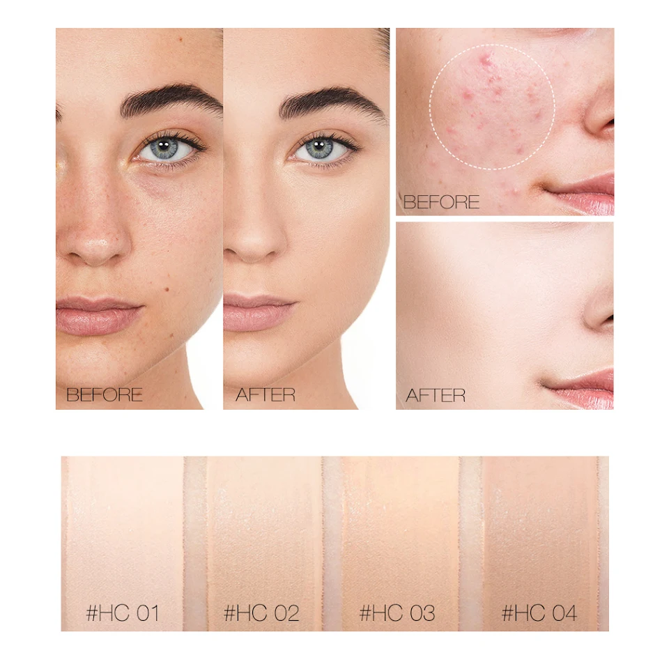 Cobertura Duradera y Perfección Impecable Sombra y Corrector, Larga Duración, para un Rostro Uniforme y Radiante Todo el Día