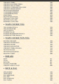 Hotel Grand Mookambika menu 1