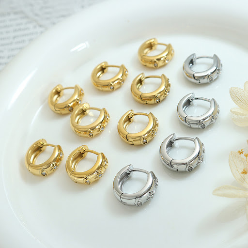 Title 2, Retro Earrings Elegant Titanium Steel Womens