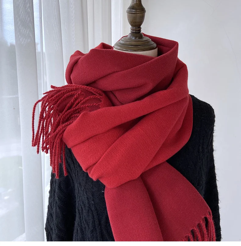 Nouvelle écharpe automne et hiver couleur populaire correspondant écharpe en cachemire pour les femmes