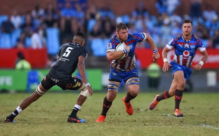 Duane Vermeulen of the Vodacom Bulls in action during the Super Rugby match between Vodacom Blue Bulls and Cell C Sharks at Loftus Versfeld on March 09, 2019 in Pretoria, South Africa.