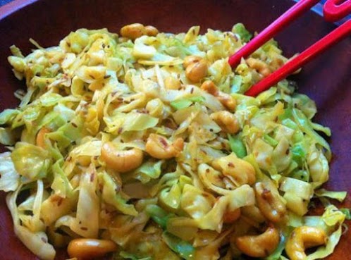 Click Here for Recipe: Cashew Cabbage