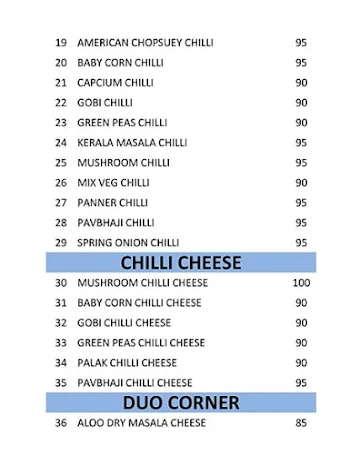 Molaga Chemistry Cuisines Restaurant menu 