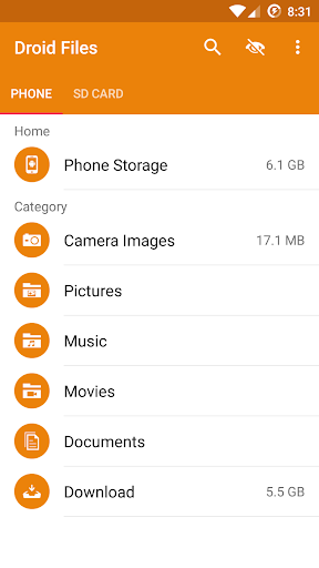 Screenshot File Manager - Droid Files