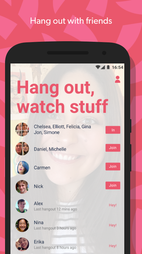 Android application Cabana - Hang Out, Watch Stuff screenshort
