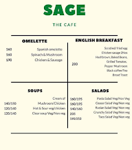 Sage Cafe menu 1