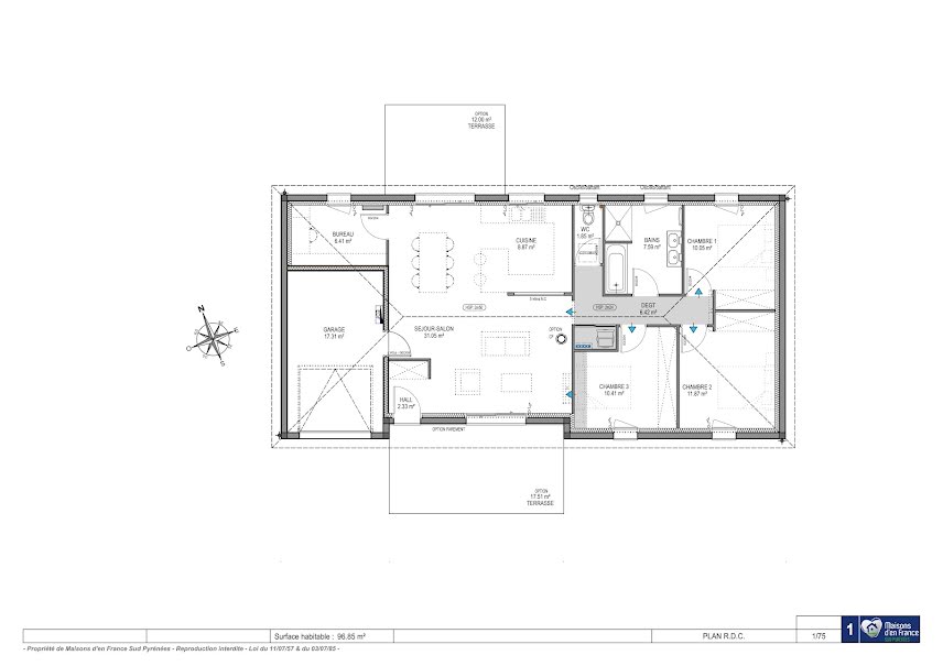 Vente maison neuve 4 pièces 90 m² à Castétis (64300), 260 000 €