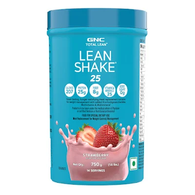 GNC Lean Shake Strawberry Flavour Powder - 750 gm