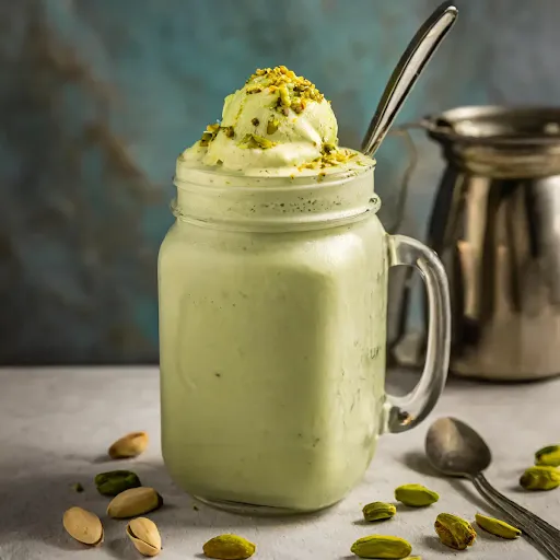 Rasmalai Pistachio Shake [450 Ml, Mason Jar]