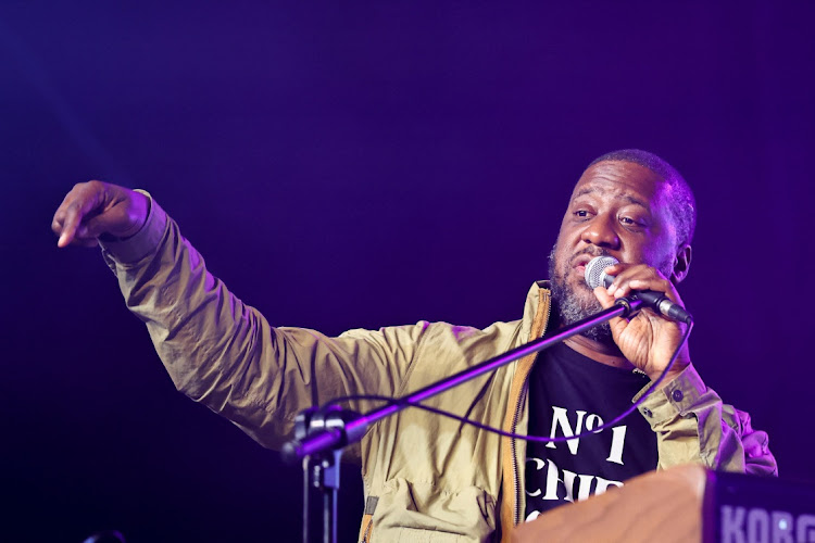 American pianist Robert Andre Glasper performs at the Standard Bank Joy of Jazz concert in Johannesburg on September 29 2023.