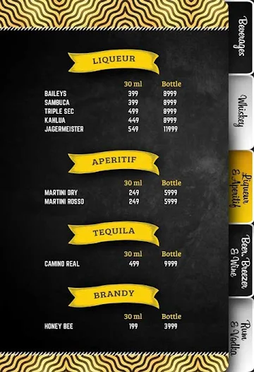 Kasino Bar menu 