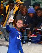 Jeremy Brockie of SuperSport United during the MTN 8 Quarter Final between Kaizer Chiefs and SuperSport United at Moses Mabhida Stadium on August 12, 2017 in Durban, South Africa.