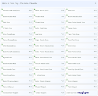 Dosa Day - The taste of Kerala menu 1