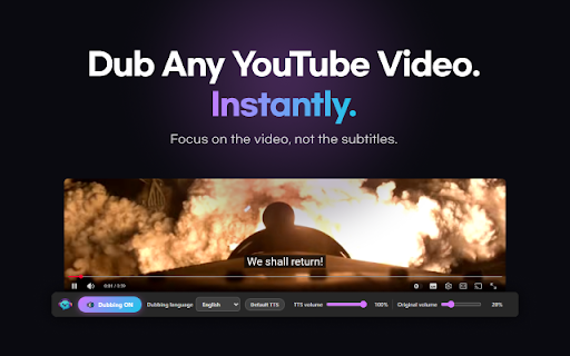DubbingMate - YouTube 자막 더빙 screenshot 1