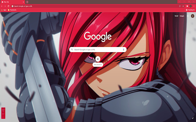 Fairy Tail - Erza Scarlet Theme chrome extension