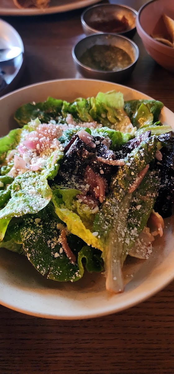 Cotija Caesar without garlic crumbles. $16 December 2023