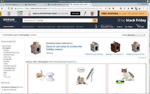 Amazon delivery check chrome extension