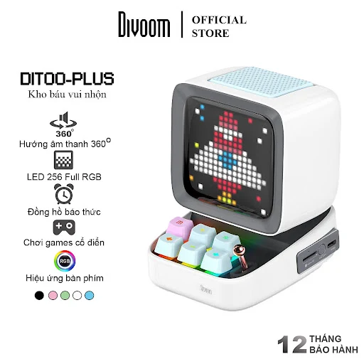 Loa Bluetooth Divoom - Ditoo Plus White